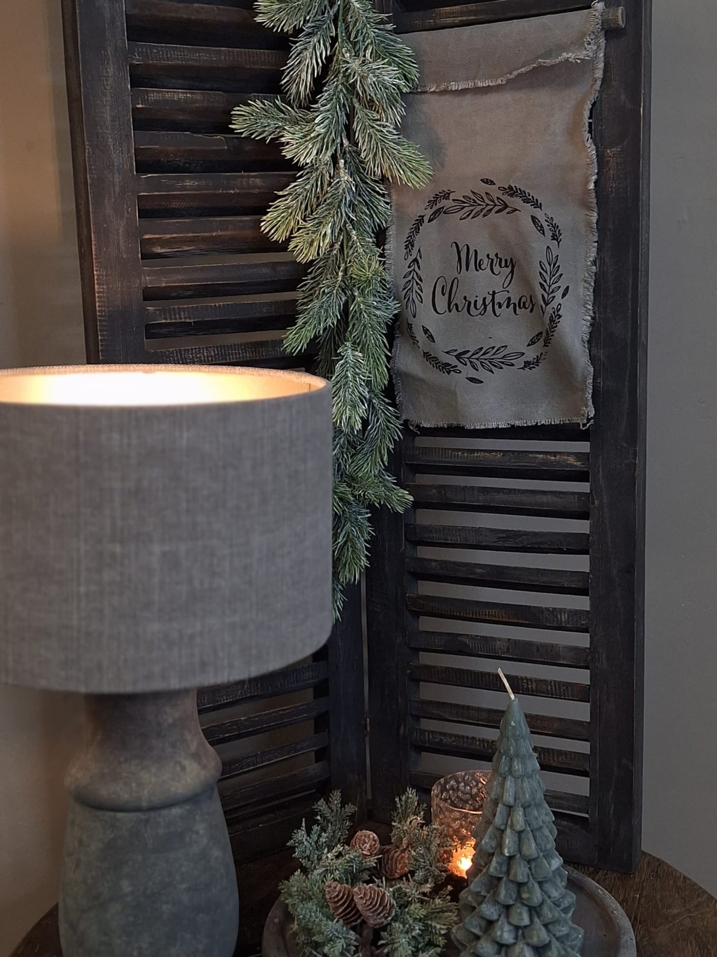 Linnen Wanddoek Merry Christmas - 32x22