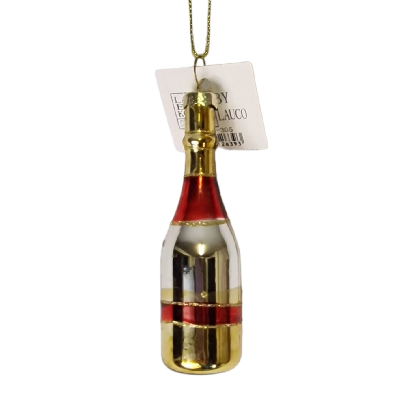 Kerst ornament Champagne fles - 10x3