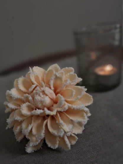 Silk-ka Dahlia sneeuw 55cm - Zalm