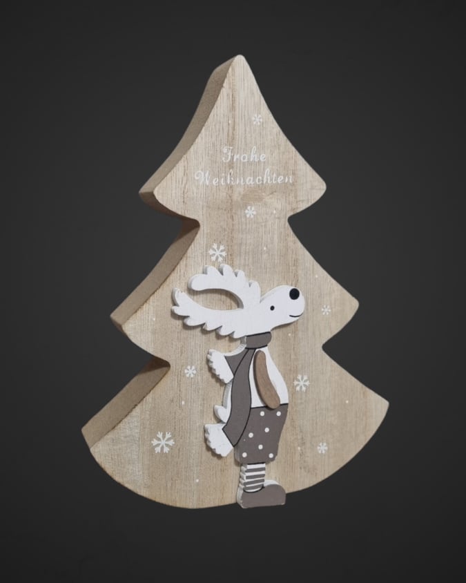 Kerstbeeldje Frohe Weihnachten - 18.5x13.5