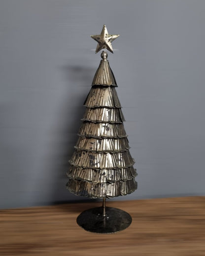 Ijzeren kerstboom op standaard - Gold