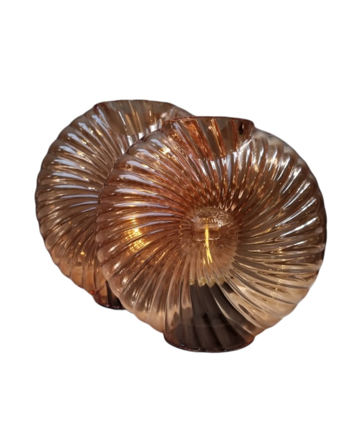 Tafellamp Led milado glas - Perzik