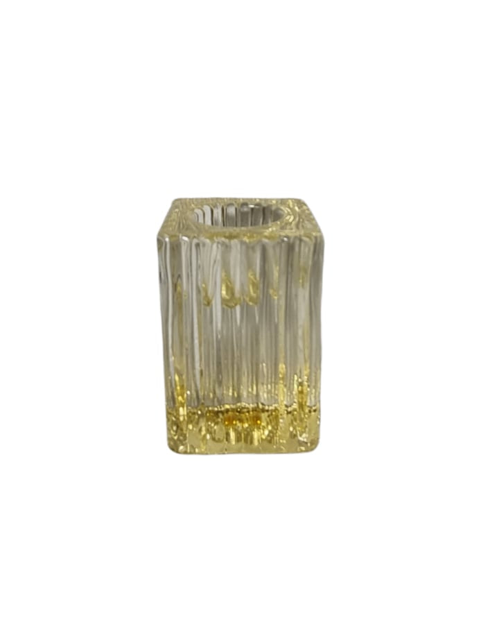 Glazen dinerkaarshouder - Yellow pastle
