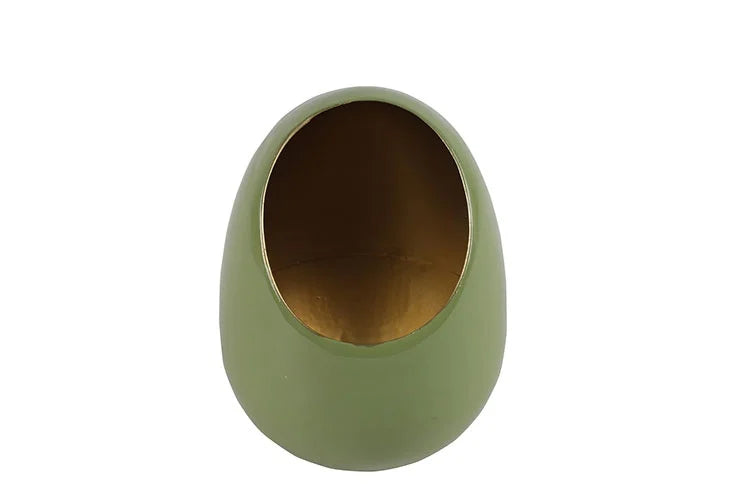 Countryfield Theelichthouder ei ro Madras M 15x9 - Olijf
