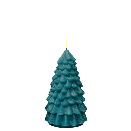 Led kaars christmas tree Petrol - 10.5x19