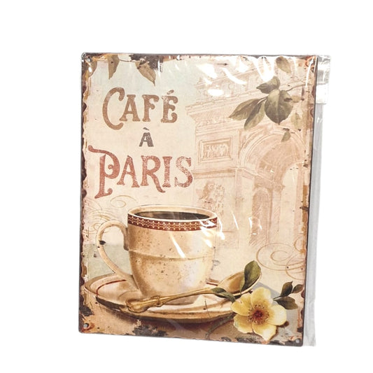 Ijzeren sfeerbord - Cafe a Paris